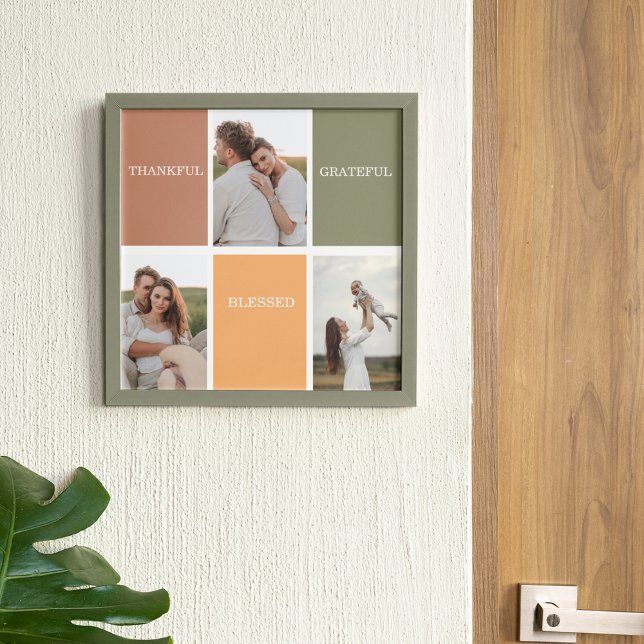 Family Collage Foto | Dankbar gesegnet dankbar Poster (Von Creator hochgeladen)