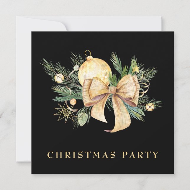 *~* Family Corporate GOLD AP20 Weihnachts-Party Einladung (Vorderseite)