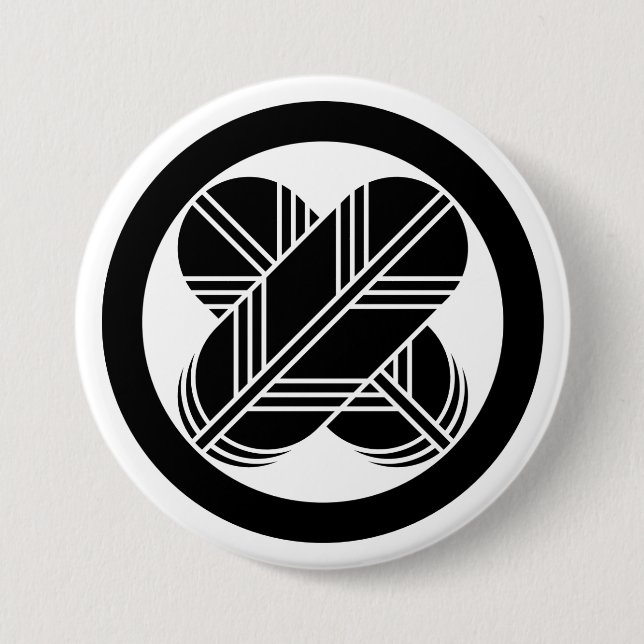 [Family Crests] Crossed hawk feathers with circle Button (Vorderseite)