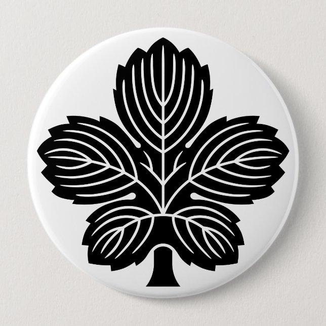 [Family Crests] Oni Kaji leaf Button (Vorderseite)