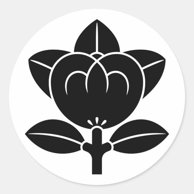 [Family Crests] Tachibana flower Runder Aufkleber (Vorderseite)