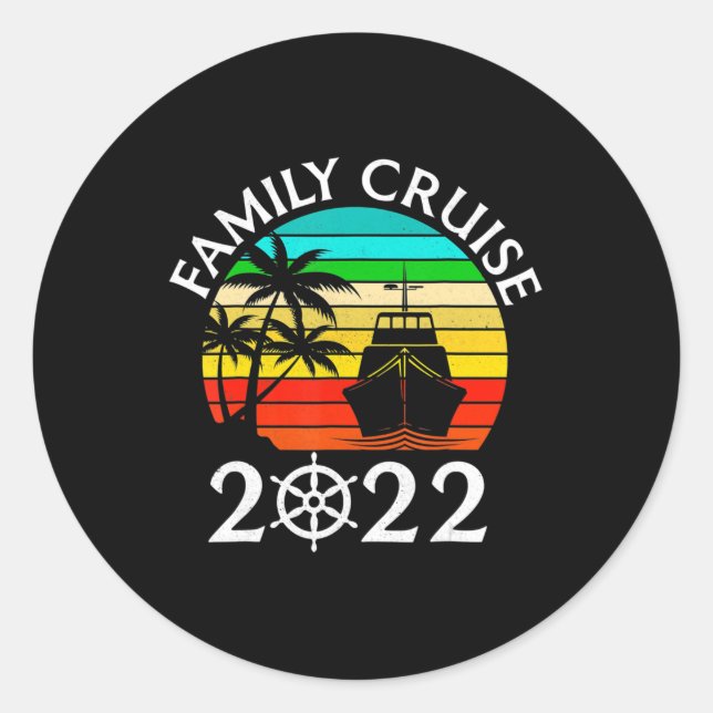 Family Cruise 2022 Cruise Family Matching Group S Runder Aufkleber (Vorderseite)