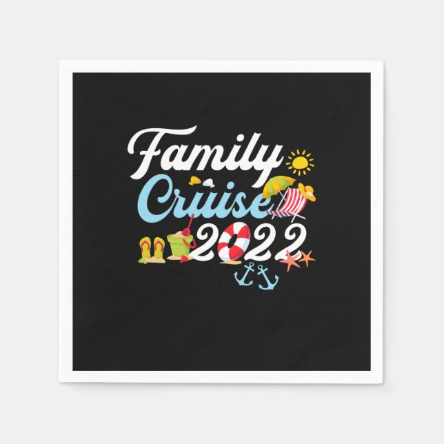 Family Cruise 2022 Matching Family Vacation Party Serviette (Vorderseite)