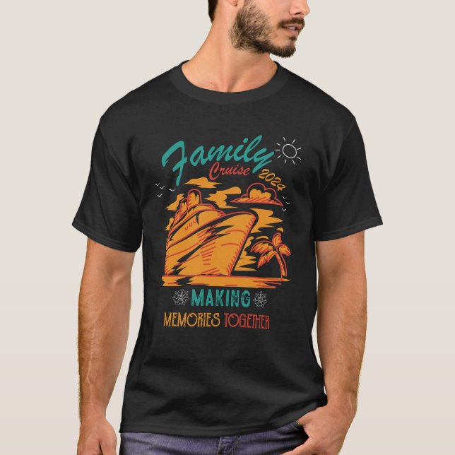Family Cruise 2024 Erinnerungen zusammenführen T-Shirt (Vorderseite)