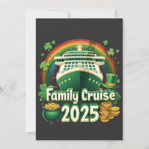 Family Cruise 2025 St. Patrick’s Matching Lucky Dankeskarte