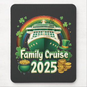 Family Cruise 2025 St. Patrick’s Matching Lucky Mousepad