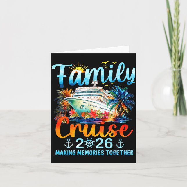 Family Cruise 2026 Making Memories Together Matchi Karte (Vorderseite)