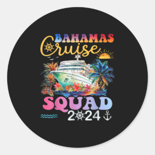 Family Cruise Bahamas 2024 Sommermatching Vacatio Runder Aufkleber