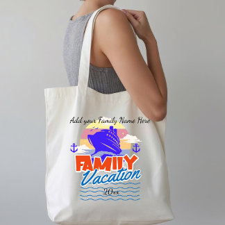 Family CRUISE Blue/Orange Sunset PERSONALIZE Tragetasche