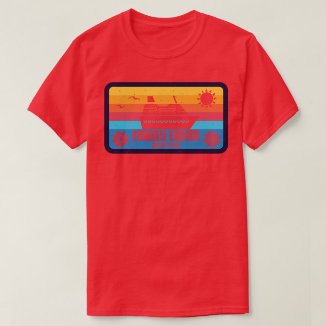Family Cruise Boston Retro Style T-Shirt (Design vorne)