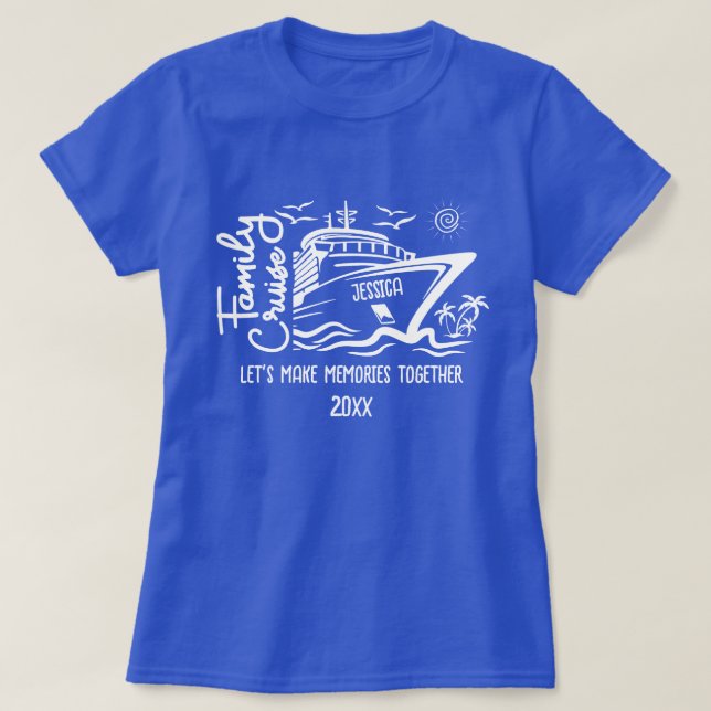 Family Cruise Machen wir Erinnerungen und Individu T-Shirt (Design vorne)