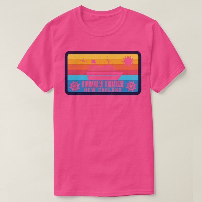 Family Cruise New England Retro Style T-Shirt (Design vorne)