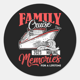 Family Cruise Shirt 2023 Urlaub Sonniges Party Runder Aufkleber