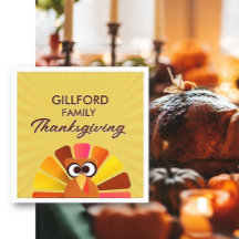 Family Erntedank Personalisiert Paper Napkin