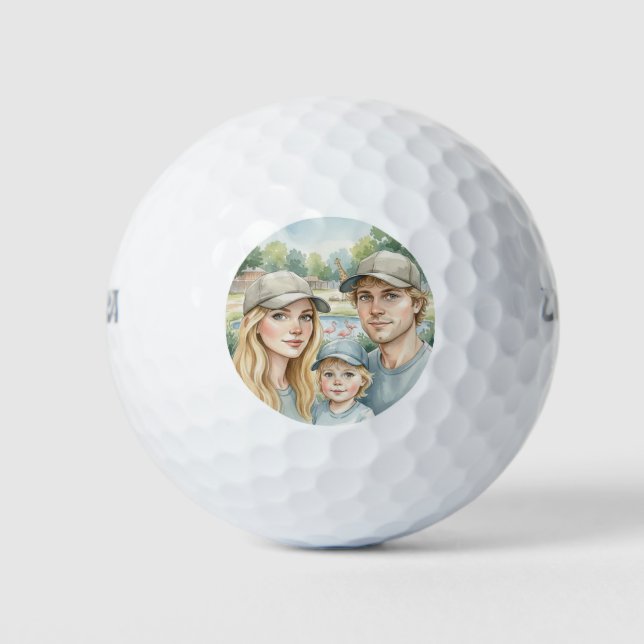 Family face Custom  Golfball (Vorderseite)