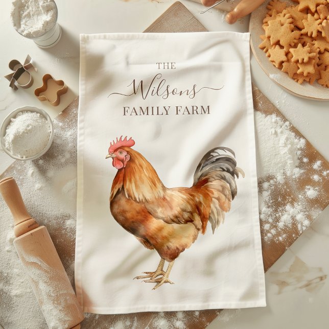 Family Farm Rustic Chicken Country Farm  Geschirrtuch (Von Creator hochgeladen)