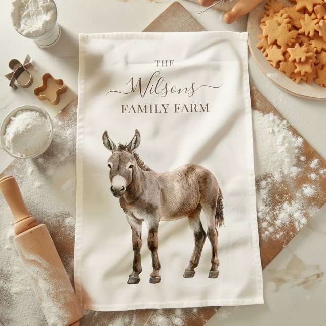 Family Farm Rustic Donkey Country Farm  Geschirrtuch (Von Creator hochgeladen)