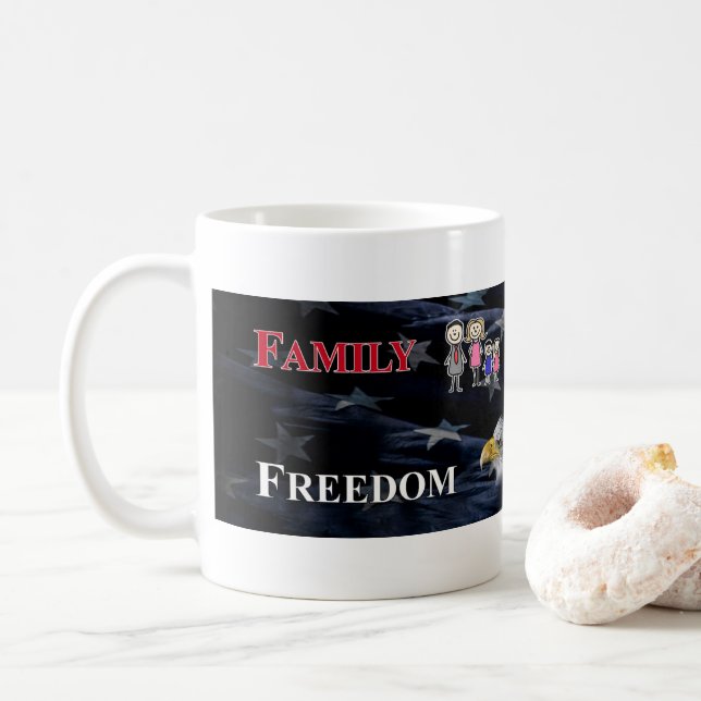 family, firearms, freedom and felines mug kaffeetasse (Mit Donut)