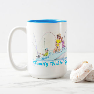Family Fishin' Fun Zweifarbige Tasse