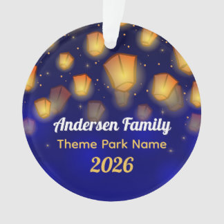 Family Floating Lanterns Vacation Tree