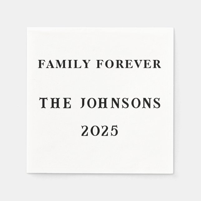 Family Forever Custom Napkins - Wiedersehen Summer Serviette (Vorderseite)