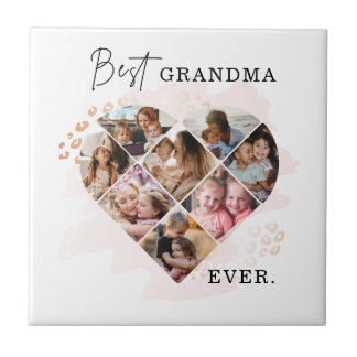 Family Foto Bestes Oma je Herz Gestalt 8 Foto Fliese