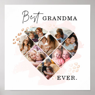 Family Foto Bestes Oma je Herz Gestalt 8 Foto Poster
