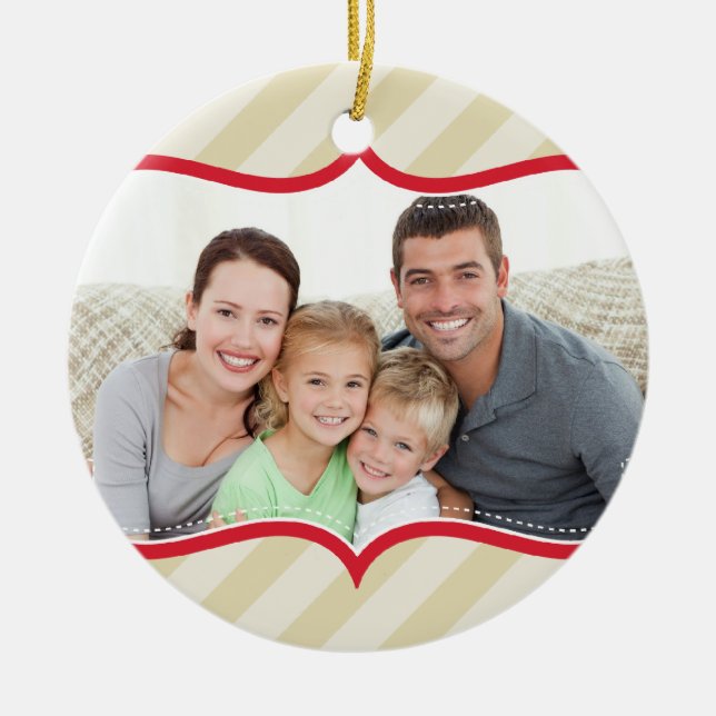 FAMILY FOTO CHRISTMAS ORNAMENT fett heller Streife (Vorne)