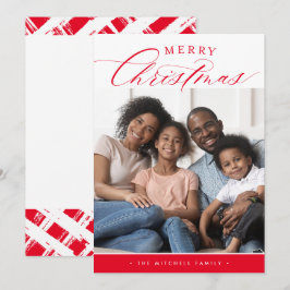 FAMILY FOTO Frohe Weihnachten niedliche Kalligraph