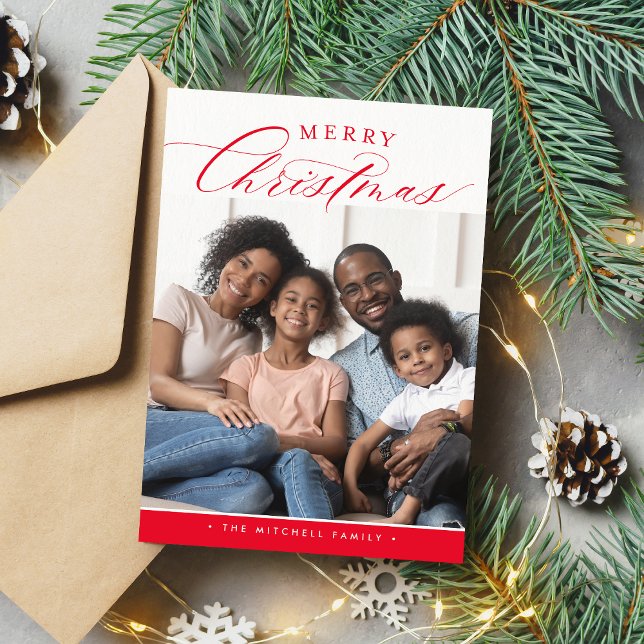 FAMILY FOTO Frohe Weihnachten niedliche Kalligraph (Von Creator hochgeladen)