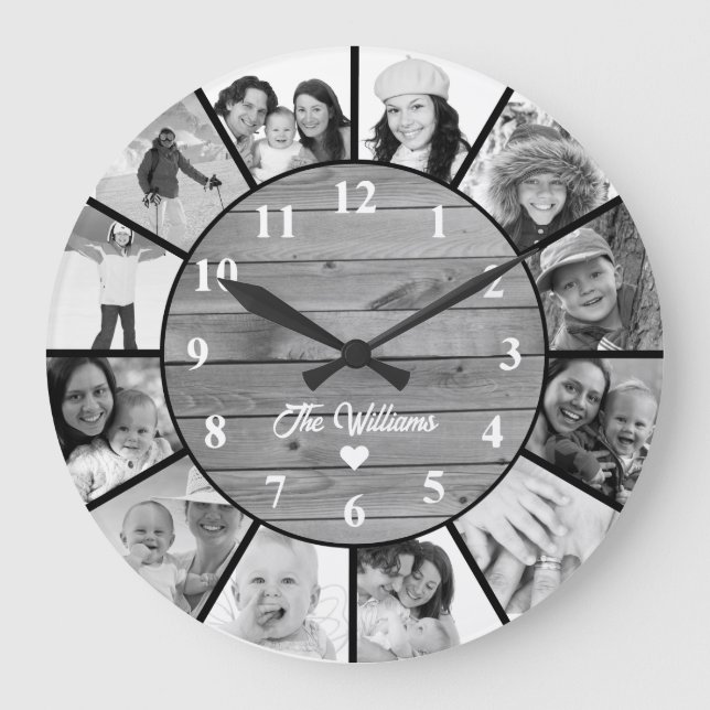 Family Foto Uhr Personalisiertes Geschenk für sie  (Vorderseite)