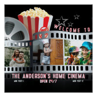 Family Fotos Filmabend Zuhause Cinema Theater rund
