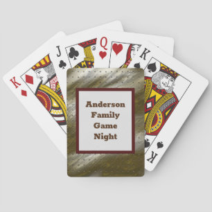 Family Game Night Gold Silber Abstrakt gestreift Spielkarten