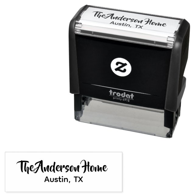 Family Home Address Stamp Permastempel (Beispiel)