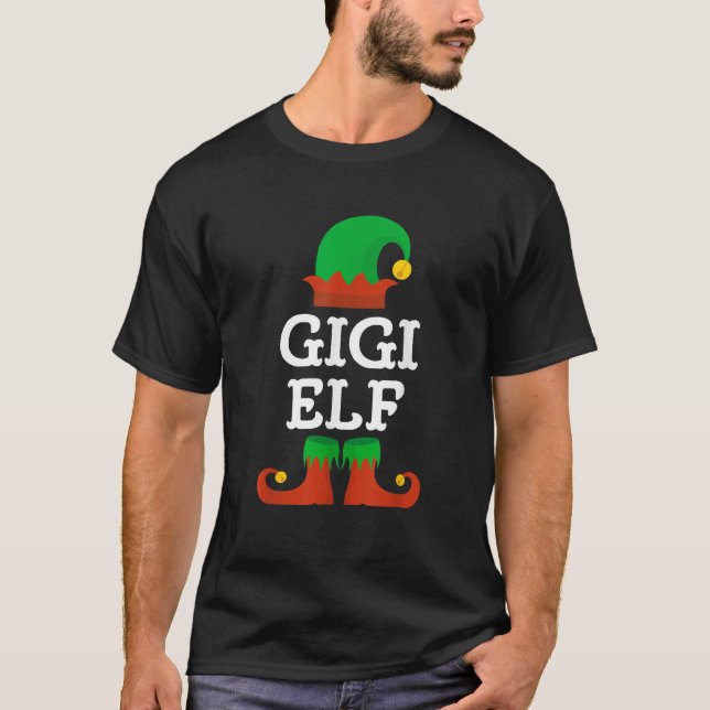 Family I m The Gigi Elf Christmas Matching Pajama  T-Shirt (Vorderseite)