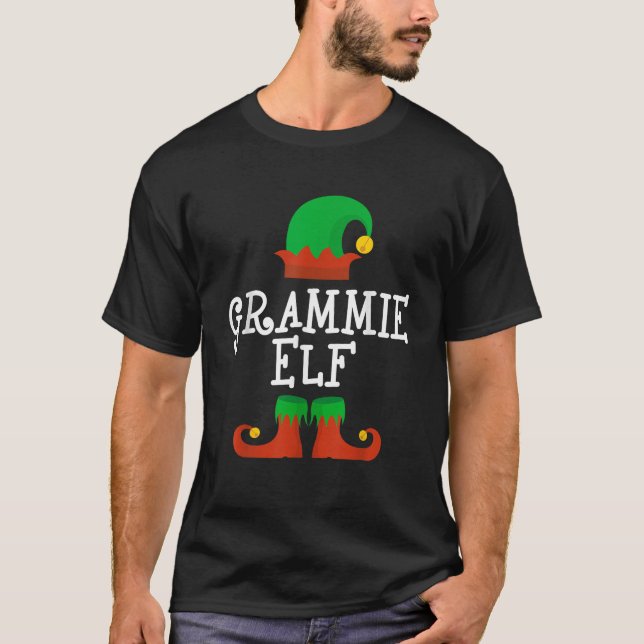 Family I m The Grammie Elf Christmas Matching Paja T-Shirt (Vorderseite)