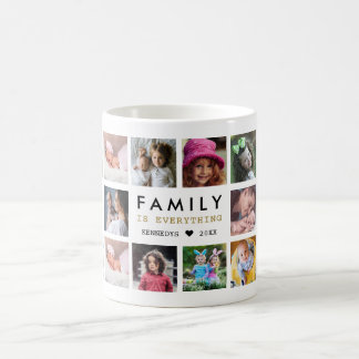  Family Is Everything Quote Name 20 Photo Collage Kaffeetasse