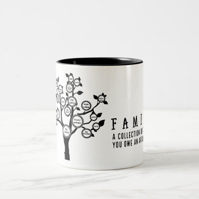 FAMILY-Kollektion von Leuten, die Sie einer Entsch Zweifarbige Tasse (Mittel)