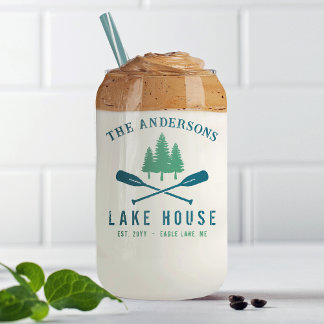 Family Lake House Bateau Russe moderne Oar Pine Tr