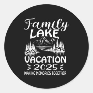 Family Lake Trip Vacation 2025 Wiedersehen Summ Runder Aufkleber