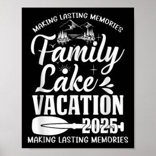 Family Lake Vacation 2025 Wiedersehen Trip Squa Poster