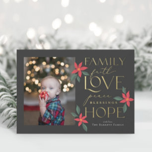 Family Love Hope Photo Carte de Noël