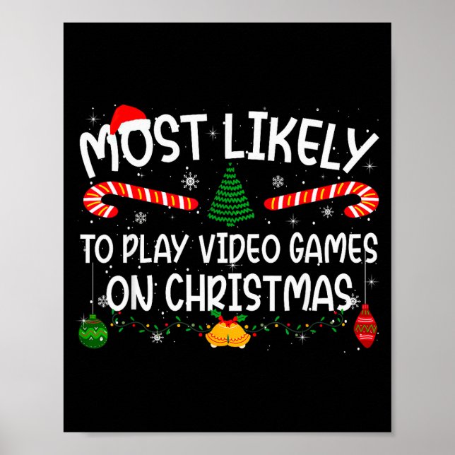 Family Matching Most Likely To Play Video Games On Poster (Vorne)