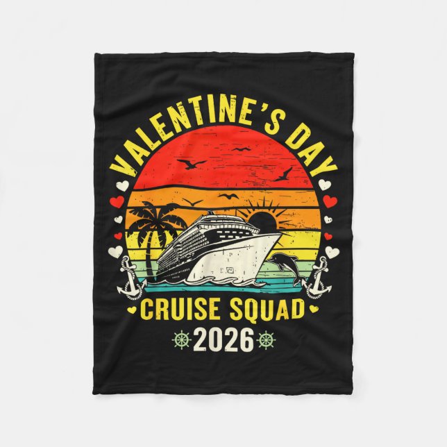 Family Matching Valentines Day For Couples Cruise  Fleecedecke (Vorderseite)