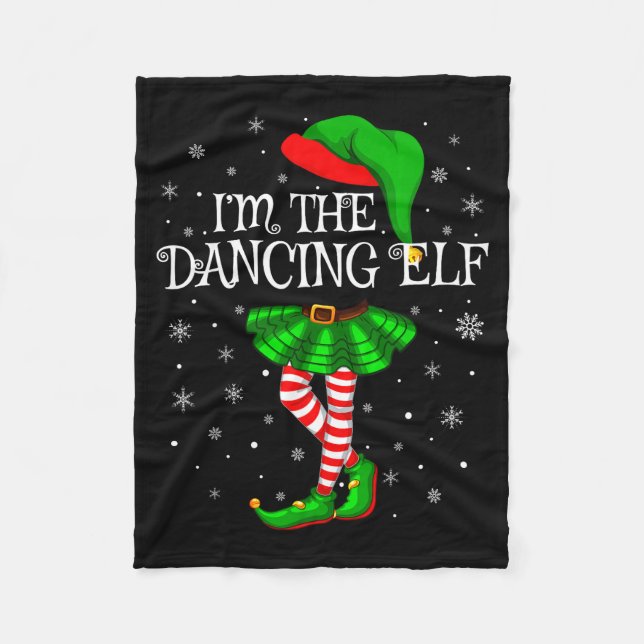 Family Matching Women Girls I'm The Dancing Elf Ch Fleecedecke (Vorderseite)