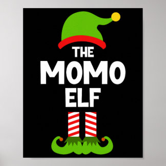 Family Momo Elf Christmas Matching Pajama Funny Poster