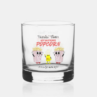 Family Movie Theater Fun Popcorn Mascots Rocks Whiskyglas