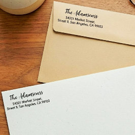 Family Name & Address | Fancy Return Address Permastempel
