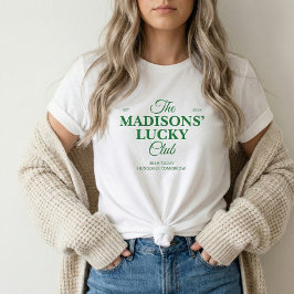 Family Name Lucky Club St. Patricks T-Shirt Tri-Blend Shirt
