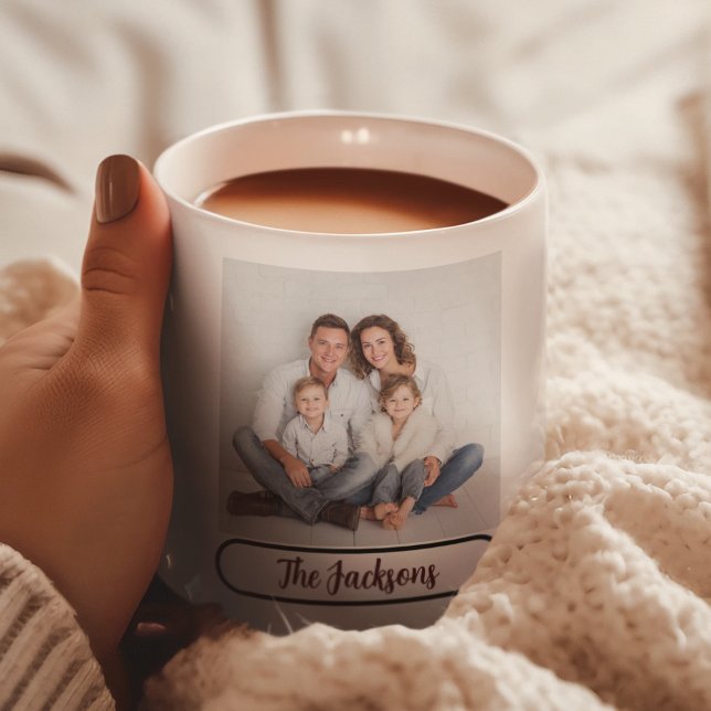 Family Name Photo Mug – Gift for Loved Ones Kaffeetasse (Von Creator hochgeladen)